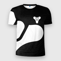 Мужская футболка 3D Slim Destiny 2 logo white