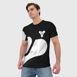 Мужская футболка 3D Destiny 2 logo white - фото 2