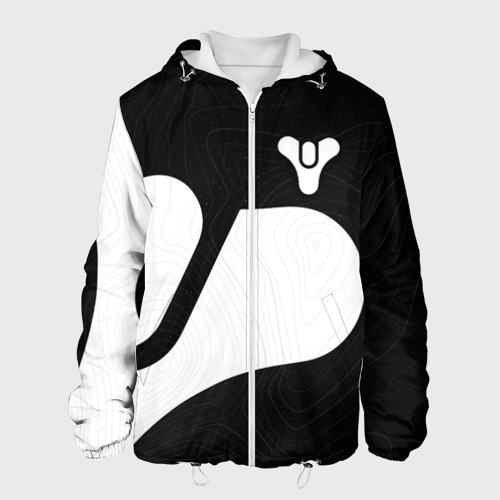 Мужская куртка 3D Destiny 2 logo white, цвет 3D печать