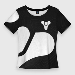 Женская футболка 3D Slim Destiny 2 logo white