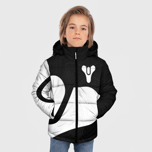 Зимняя куртка для мальчиков 3D Destiny 2 logo white, цвет черный - фото 3
