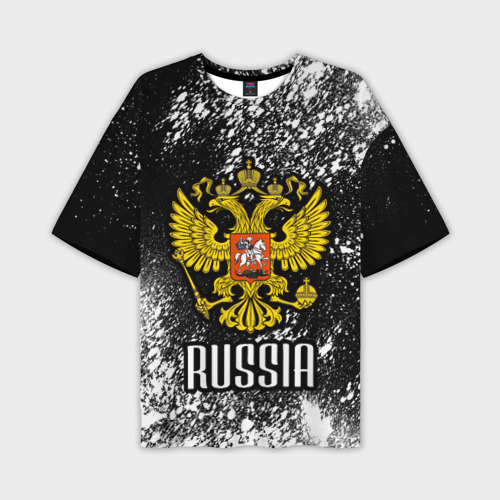 Мужская футболка oversize 3D Russia арт, цвет 3D печать