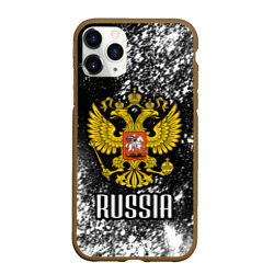 Чехол для iPhone 11 Pro матовый Russia арт