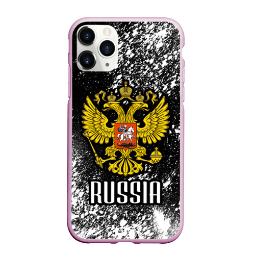 Чехол для iPhone 11 Pro Max матовый Russia арт, цвет розовый