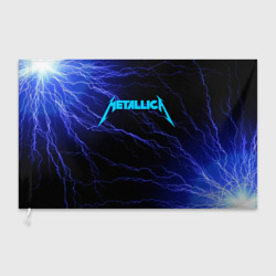 Флаг 3D Metallica blue flash Металлика синие молнии