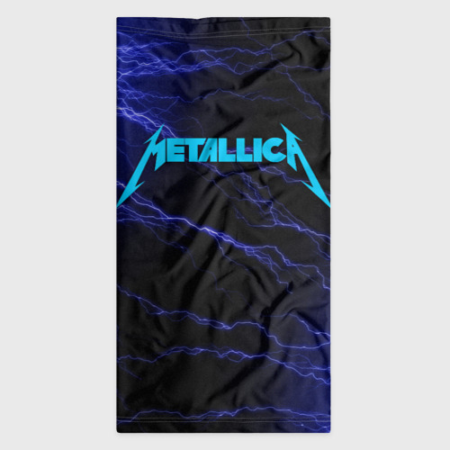 Бандана-труба 3D Metallica blue flash Металлика синие молнии, цвет 3D печать - фото 7