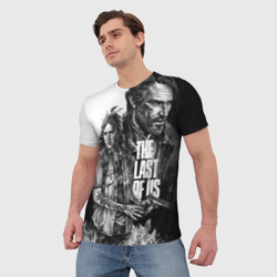 Мужская футболка 3D The Last of Us чёрно белый - фото 2