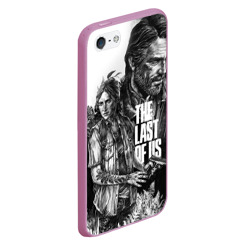 Чехол для iPhone 5/5S матовый The Last of Us чёрно белый - фото 2