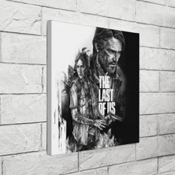 Холст квадратный The Last of Us чёрно белый - фото 2