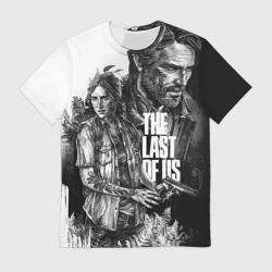 Мужская футболка 3D The Last of Us чёрно белый