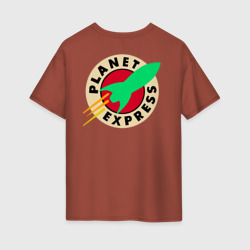 Женская футболка хлопок Oversize Футурама - Межпланетный экспресс