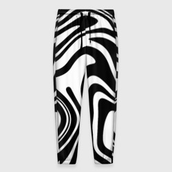 Мужские брюки 3D Черно-белые полосы Black and white stripes