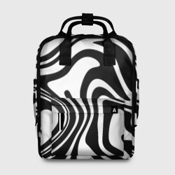 Женский рюкзак 3D Черно-белые полосы Black and white stripes