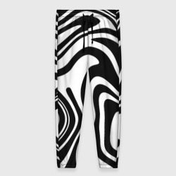 Женские брюки 3D Черно-белые полосы | Black and white stripes 