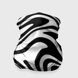 Бандана-труба 3D Черно-белые полосы Black and white stripes