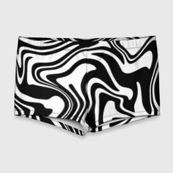 Мужские купальные плавки 3D Черно-белые полосы Black and white stripes