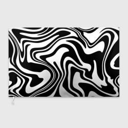 Флаг 3D Черно-белые полосы Black and white stripes