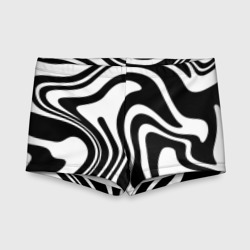 Детские купальные плавки 3D Черно-белые полосы | Black and white stripes 