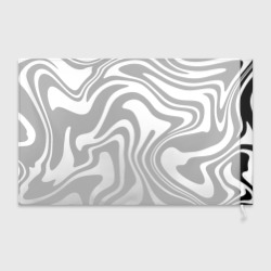 Флаг 3D Черно-белые полосы Black and white stripes - фото 2