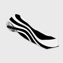 Галстук 3D Черно-белые полосы Black and white stripes