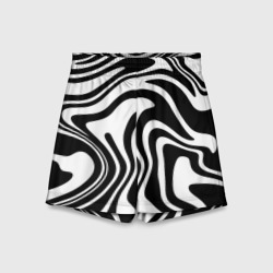 Детские спортивные шорты 3D Черно-белые полосы | Black and white stripes 