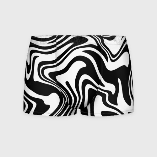 Мужские трусы 3D Черно-белые полосы Black and white stripes