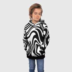 Детская толстовка 3D Черно-белые полосы Black and white stripes - фото 2