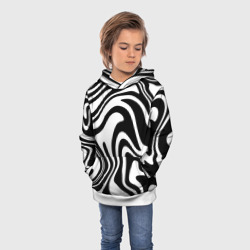 Детская толстовка 3D Черно-белые полосы Black and white stripes - фото 2