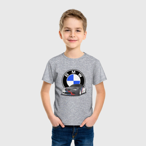 Детская футболка хлопок с принтом БМВ Е92 | BMW E92, фото на моделе #1