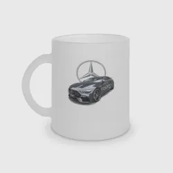 Кружка матовая стеклянная Mercedes AMG motorsport