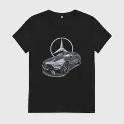 Женская футболка хлопок Mercedes AMG motorsport