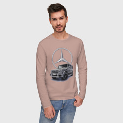 Мужской лонгслив хлопок Mercedes Gelendwagen G63 AMG G-class G400d - фото 2