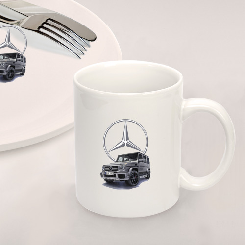 Набор: тарелка + кружка Mercedes Gelendwagen G63 AMG G-class G400d - фото 2