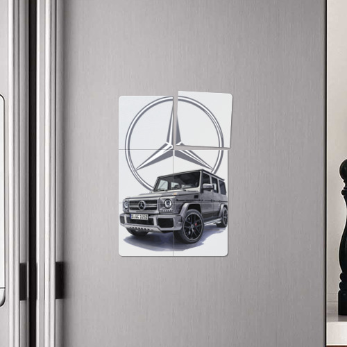 Магнитный плакат 2Х3 Mercedes Gelendwagen G63 AMG G-class G400d - фото 4