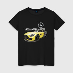 Женская футболка хлопок Mercedes V8 biturbo AMG Motorsport