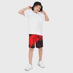 Детские спортивные шорты 3D Чёрный клевер: Black clover. - фото 2