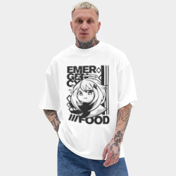 Мужская футболка Oversize хлопок texturе Паймон время еды черная - фото 2