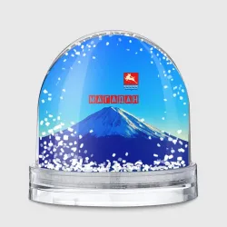 Игрушка Снежный шар Магадан герб и сопка