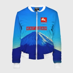 Женский бомбер 3D Магадан герб и сопка