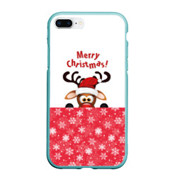 Чехол для iPhone 7Plus/8 Plus матовый Оленёнок Merry Christmas