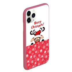 Чехол для iPhone 11 Pro Max матовый Оленёнок Merry Christmas - фото 2