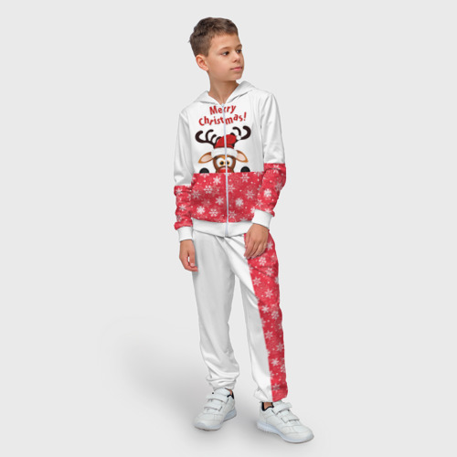 Детский костюм 3D Оленёнок Merry Christmas, цвет белый - фото 3