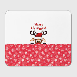 Прямоугольный коврик для мышки Оленёнок Merry Christmas