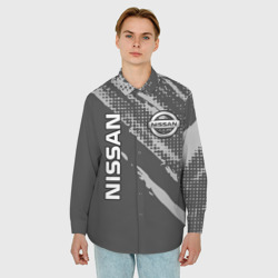 Мужская рубашка oversize 3D Nissan Car Ниссан - фото 2