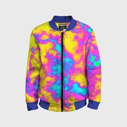 Детский бомбер 3D Яркая абстракция космических красок