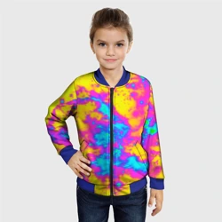 Детский бомбер 3D Яркая абстракция космических красок - фото 2