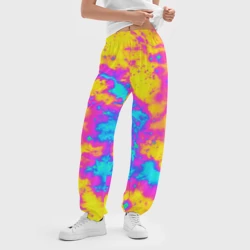 Женские джоггеры оверсайз 3D Яркая абстракция космических красок - фото 2