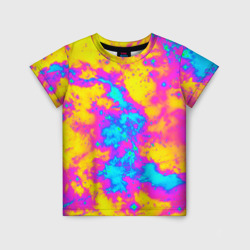 Детская футболка 3D Яркая абстракция космических красок