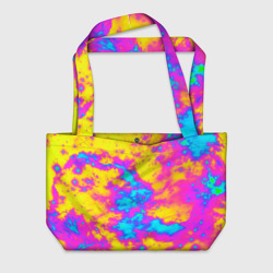 Пляжная сумка 3D Яркая абстракция космических красок