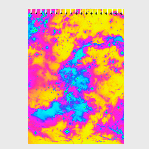 Скетчбук Яркая абстракция космических красок, цвет белый - фото 2